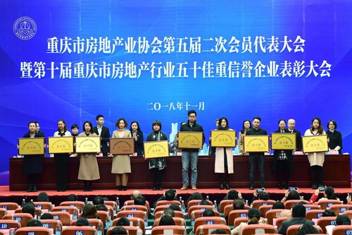 第十屆重慶市房地產行業 五十佳重信譽企業昨揭曉